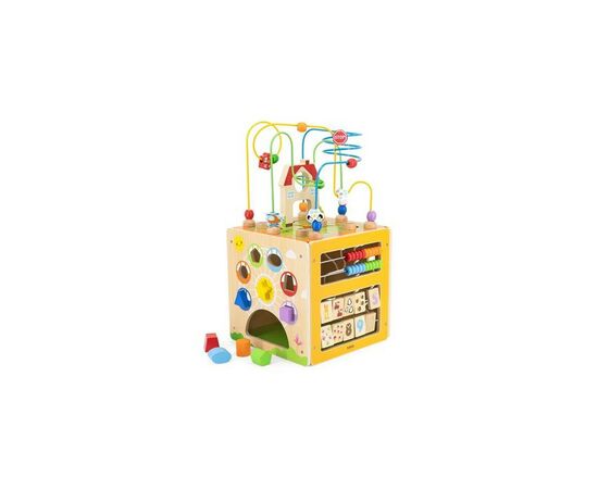 Развивающая игрушка Viga Toys деревянный бизикуб 5 в 1 (44591)