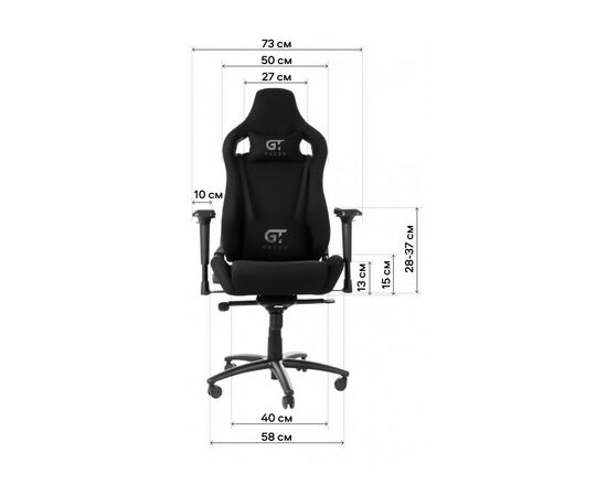 Кресло игровое GT Racer X-0712 Shadow Black, изображение 12 Кресло игровое GT Racer X-0712 Shadow Black, изображение 12