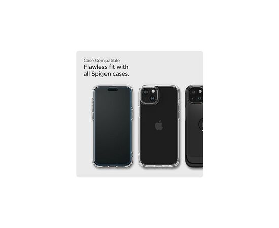 Стекло защитное Spigen Apple iPhone 15 Glas.tR AlignMaster FC Black (2P) (AGL06906), изображение 6 Стекло защитное Spigen Apple iPhone 15 Glas.tR AlignMaster FC Black (2P) (AGL06906), изображение 6