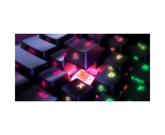 Клавиатура Xtrfy K5 68 keys Kailh Red Hot-swap RGB UA Black (K5-RGB-CPT-BLACK-R-UKR), изображение 5 Клавиатура Xtrfy K5 68 keys Kailh Red Hot-swap RGB UA Black (K5-RGB-CPT-BLACK-R-UKR), изображение 5