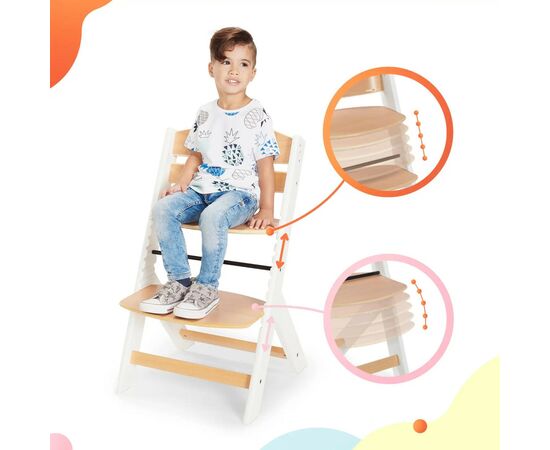 Стульчик для кормления Kinderkraft Enock White Wood с подушкой (5902533917242), изображение 11