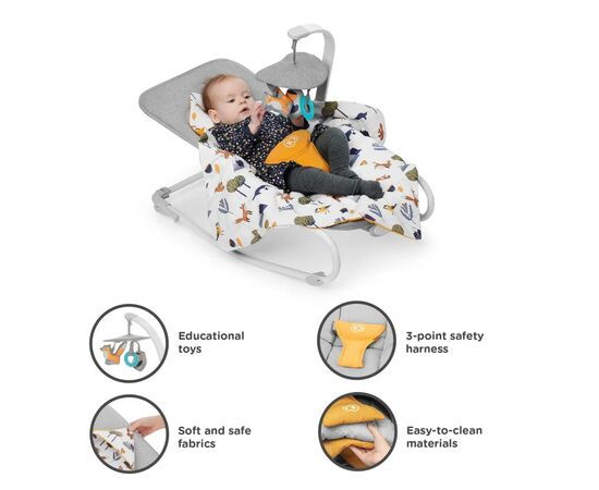 Кресло-качалка Kinderkraft шезлон Felio 2 Forest Yellow (5902533921102), изображение 11 Кресло-качалка Kinderkraft шезлон Felio 2 Forest Yellow (5902533921102), изображение 11