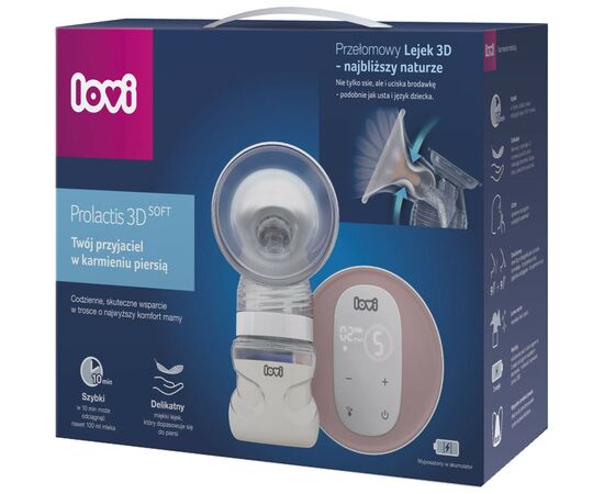 Молокоотсос Lovi электрический 2-фазный Prolactis 3D Soft (50/050exp), изображение 2 Молокоотсос Lovi электрический 2-фазный Prolactis 3D Soft (50/050exp), изображение 2