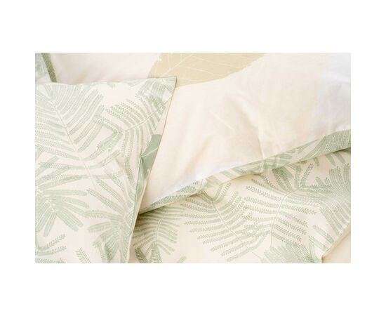 Постельное белье Ardesto Gloria сатин листья зеленый полуторный 160х220 (ART1622GY), изображение 12
