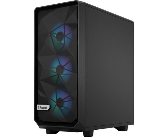 Корпус Fractal Design Meshify 2 Compact Lite RGB Bla (FD-C-MEL2C-05), изображение 5 Корпус Fractal Design Meshify 2 Compact Lite RGB Bla (FD-C-MEL2C-05), изображение 5