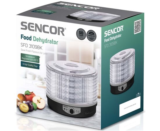 Сушка для овощей и фруктов Sencor SFD3109BK, изображение 8 Сушка для овощей и фруктов Sencor SFD3109BK, изображение 8