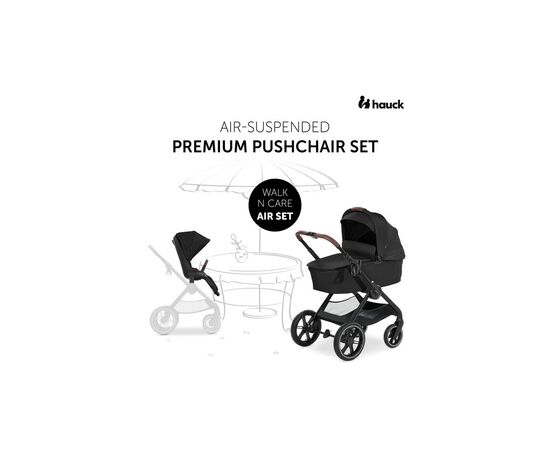Коляска Hauck 2 в 1 Walk N Care Air (Black) (16547-8), изображение 2 Коляска Hauck 2 в 1 Walk N Care Air (Black) (16547-8), изображение 2