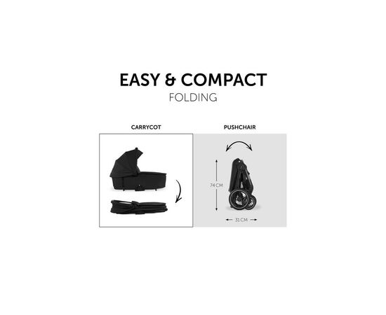 Коляска Hauck 2 в 1 Walk N Care Air (Black) (16547-8), изображение 7 Коляска Hauck 2 в 1 Walk N Care Air (Black) (16547-8), изображение 7