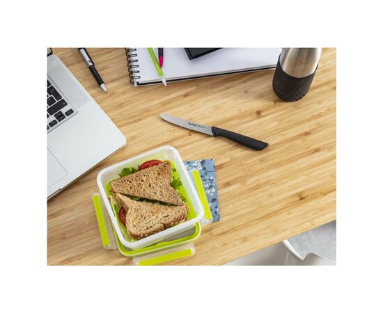 Кухонный нож Tefal ColorFood зубчастий 10 см Чорний (K2731304), изображение 11 Кухонный нож Tefal ColorFood зубчастий 10 см Чорний (K2731304), изображение 11
