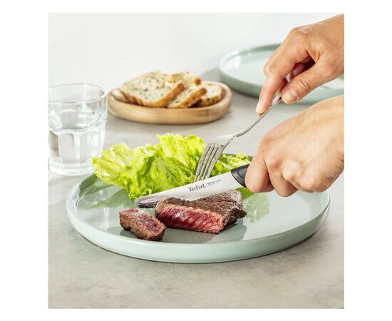 Кухонный нож Tefal ColorFood зубчастий 10 см Чорний (K2731304), изображение 4 Кухонный нож Tefal ColorFood зубчастий 10 см Чорний (K2731304), изображение 4