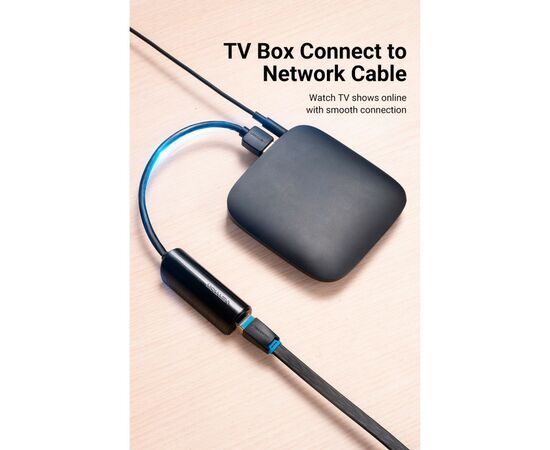 Переходник USB 3.0 to Ethernet RJ45 1000Mb black Vention (CEHBB), изображение 7 Переходник USB 3.0 to Ethernet RJ45 1000Mb black Vention (CEHBB), изображение 7