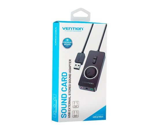 Звуковая плата Vention Audio USB 3х3,5mm jack 0.15m Volume Control (CDRBB), изображение 2 Звуковая плата Vention Audio USB 3х3,5mm jack 0.15m Volume Control (CDRBB), изображение 2