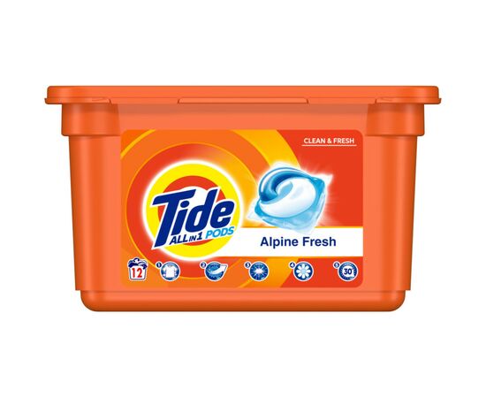 Капсули для прання Tide Все-в-1 Альпійська свіжість 12 шт. (4084500569478)
