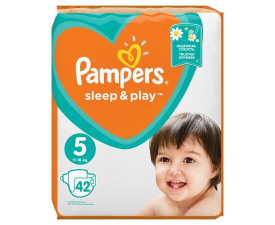 Подгузник Pampers Sleep & Play Junior Размер 5 (11-16 кг), 42 шт (8001090784674), изображение 2 Подгузник Pampers Sleep & Play Junior Размер 5 (11-16 кг), 42 шт (8001090784674), изображение 2