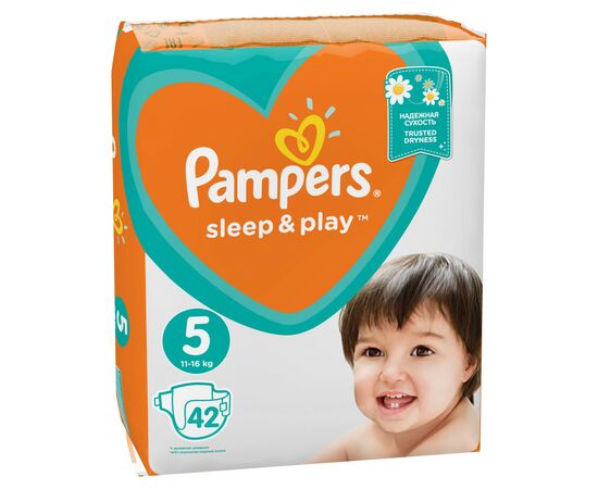 Подгузник Pampers Sleep & Play Junior Размер 5 (11-16 кг), 42 шт (8001090784674), изображение 3 Подгузник Pampers Sleep & Play Junior Размер 5 (11-16 кг), 42 шт (8001090784674), изображение 3