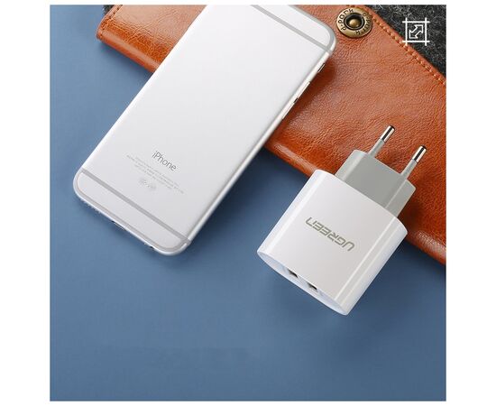 Зарядное устройство Ugreen CD104 2xUSB 3.4A Charger (White) (20384), изображение 7 Зарядное устройство Ugreen CD104 2xUSB 3.4A Charger (White) (20384), изображение 7