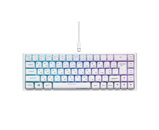 Клавиатура 2E GAMING KG360 RGB 68key Wireless White (2E-KG360UWT), изображение 2 Клавиатура 2E GAMING KG360 RGB 68key Wireless White (2E-KG360UWT), изображение 2