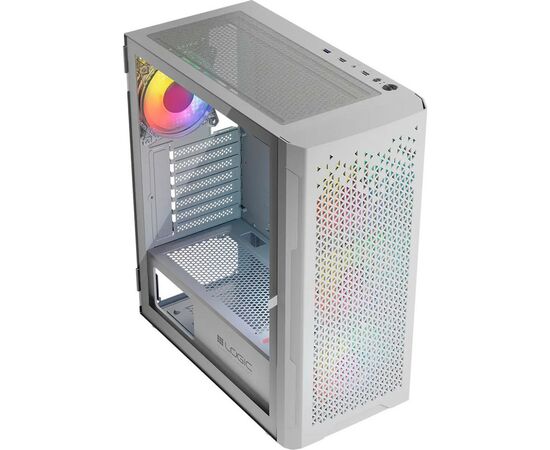 Корпус Logic concept ARAMIS MESH+GLASS ARGB fans 4x120mm WHITE (AT-ARAMIS-20-0000000-0002), зображення 4 Корпус Logic concept ARAMIS MESH+GLASS ARGB fans 4x120mm WHITE (AT-ARAMIS-20-0000000-0002), зображення 4