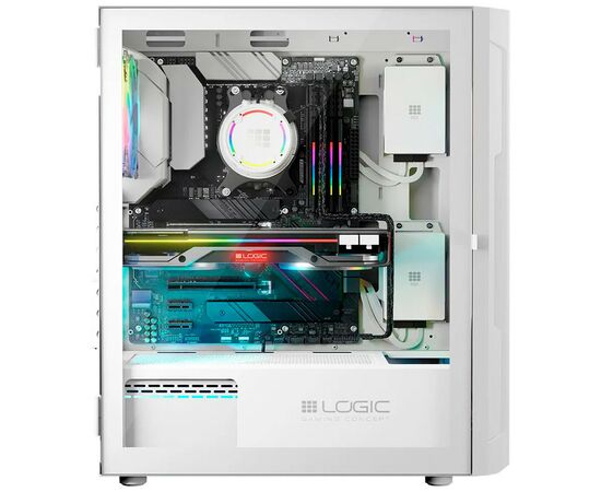 Корпус Logic concept ARAMIS MESH+GLASS ARGB fans 4x120mm WHITE (AT-ARAMIS-20-0000000-0002), зображення 7 Корпус Logic concept ARAMIS MESH+GLASS ARGB fans 4x120mm WHITE (AT-ARAMIS-20-0000000-0002), зображення 7