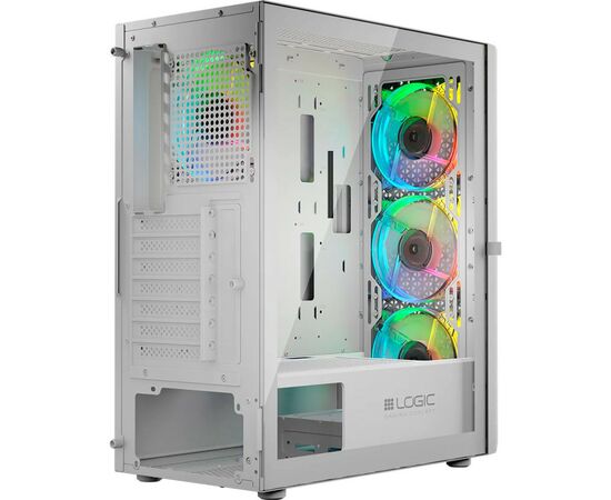 Корпус Logic concept ARAMIS MESH+GLASS ARGB fans 4x120mm WHITE (AT-ARAMIS-20-0000000-0002), зображення 8 Корпус Logic concept ARAMIS MESH+GLASS ARGB fans 4x120mm WHITE (AT-ARAMIS-20-0000000-0002), зображення 8