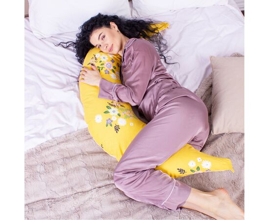 Подушка MirSon для беременных и кормления №8326 Print Line 17-0428 Indian summer Бязь 30х170х20 см (2200006200512), изображение 4