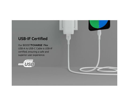 Дата кабель USB 2.0 AM to Type-C 2.0m white Belkin (CAB008BT2MWH), изображение 11 Дата кабель USB 2.0 AM to Type-C 2.0m white Belkin (CAB008BT2MWH), изображение 11