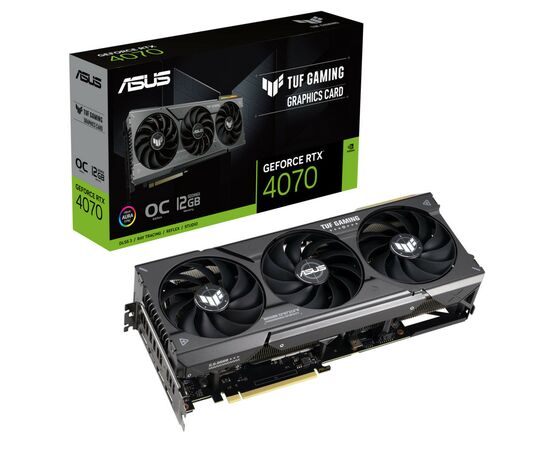 Видеокарта ASUS GeForce RTX4070 12Gb TUF OC GAMING (TUF-RTX4070-O12G-GAMING), изображение 2 Видеокарта ASUS GeForce RTX4070 12Gb TUF OC GAMING (TUF-RTX4070-O12G-GAMING), изображение 2