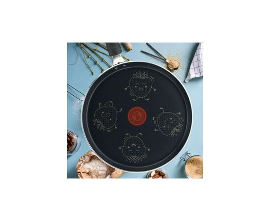 Сковорода Tefal Fruits Blini Thermo-Spot +лопатка 25 см (B4381002), зображення 6 Сковорода Tefal Fruits Blini Thermo-Spot +лопатка 25 см (B4381002), зображення 6