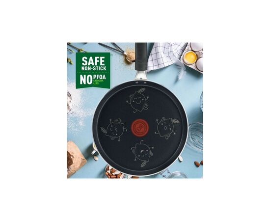 Сковорода Tefal Fruits Blini Thermo-Spot +лопатка 25 см (B4381002), зображення 9 Сковорода Tefal Fruits Blini Thermo-Spot +лопатка 25 см (B4381002), зображення 9