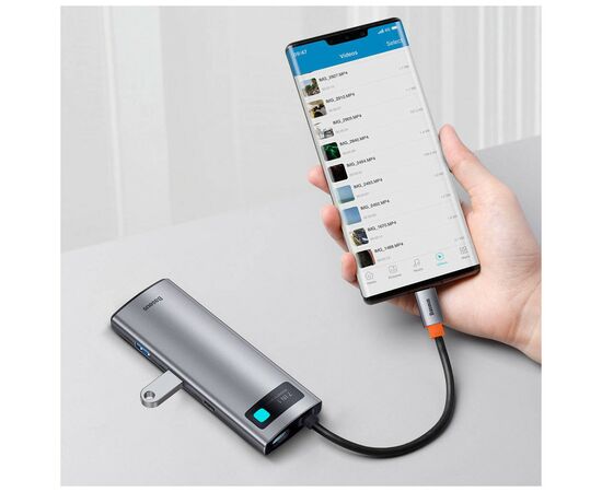 Порт-реплікатор Baseus 7-in-1 Metal Gleam Series Type-C to HDMI+USB+SD/TF Docking Station (WKWG020113), зображення 11 Порт-реплікатор Baseus 7-in-1 Metal Gleam Series Type-C to HDMI+USB+SD/TF Docking Station (WKWG020113), зображення 11