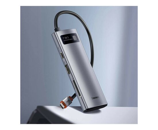 Порт-реплікатор Baseus 7-in-1 Metal Gleam Series Type-C to HDMI+USB+SD/TF Docking Station (WKWG020113), зображення 12 Порт-реплікатор Baseus 7-in-1 Metal Gleam Series Type-C to HDMI+USB+SD/TF Docking Station (WKWG020113), зображення 12