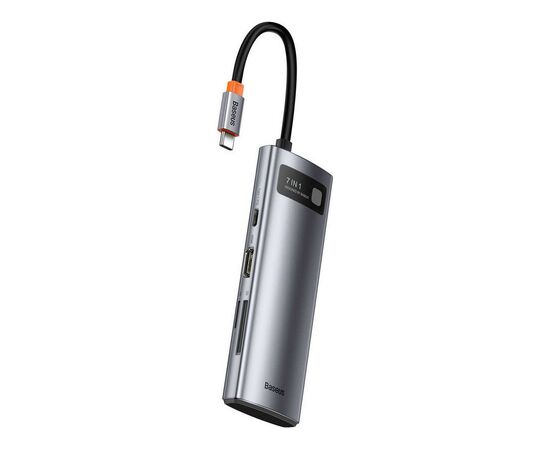 Порт-реплікатор Baseus 7-in-1 Metal Gleam Series Type-C to HDMI+USB+SD/TF Docking Station (WKWG020113), зображення 2 Порт-реплікатор Baseus 7-in-1 Metal Gleam Series Type-C to HDMI+USB+SD/TF Docking Station (WKWG020113), зображення 2