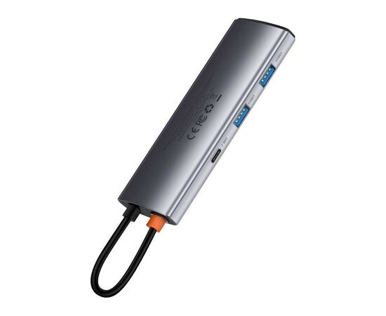Порт-реплікатор Baseus 7-in-1 Metal Gleam Series Type-C to HDMI+USB+SD/TF Docking Station (WKWG020113), зображення 3 Порт-реплікатор Baseus 7-in-1 Metal Gleam Series Type-C to HDMI+USB+SD/TF Docking Station (WKWG020113), зображення 3