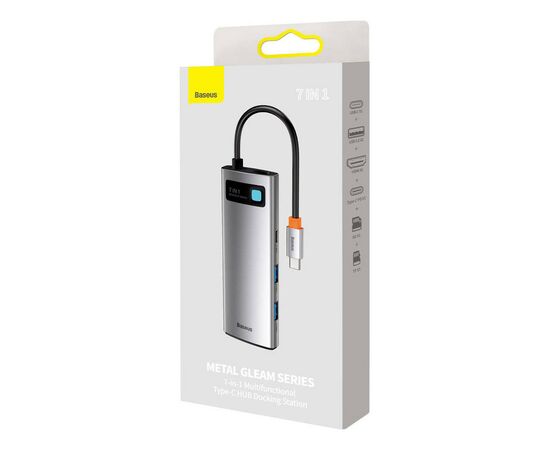 Порт-реплікатор Baseus 7-in-1 Metal Gleam Series Type-C to HDMI+USB+SD/TF Docking Station (WKWG020113), зображення 7 Порт-реплікатор Baseus 7-in-1 Metal Gleam Series Type-C to HDMI+USB+SD/TF Docking Station (WKWG020113), зображення 7