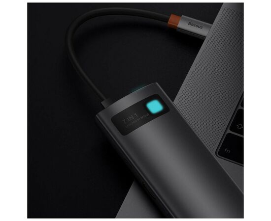 Порт-реплікатор Baseus 7-in-1 Metal Gleam Series Type-C to HDMI+USB+SD/TF Docking Station (WKWG020113), зображення 9 Порт-реплікатор Baseus 7-in-1 Metal Gleam Series Type-C to HDMI+USB+SD/TF Docking Station (WKWG020113), зображення 9