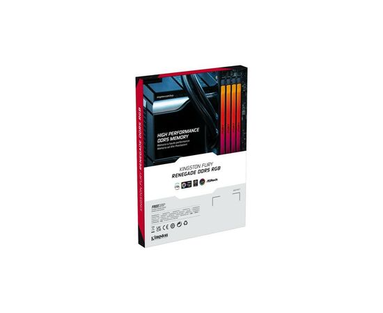Модуль памяти для компьютера DDR5 16GB 6000 MHz Renegade RGB Kingston Fury (ex.HyperX) (KF560C32RSA-16), изображение 3 Модуль памяти для компьютера DDR5 16GB 6000 MHz Renegade RGB Kingston Fury (ex.HyperX) (KF560C32RSA-16), изображение 3