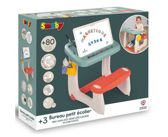 Набор для творчества Smoby Парта-доска "Школьник", с аксесс. 68х21х57,5 см (420107), изображение 2 Набор для творчества Smoby Парта-доска "Школьник", с аксесс. 68х21х57,5 см (420107), изображение 2