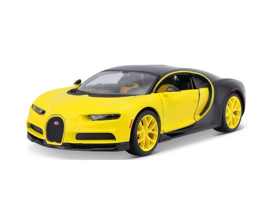 Машина Maisto Bugatti Chiron 1:24 Чорно-жовта (31514 black/yellow), зображення 10 Машина Maisto Bugatti Chiron 1:24 Чорно-жовта (31514 black/yellow), зображення 10