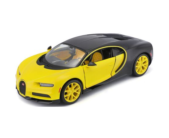Машина Maisto Bugatti Chiron 1:24 Чорно-жовта (31514 black/yellow), зображення 6 Машина Maisto Bugatti Chiron 1:24 Чорно-жовта (31514 black/yellow), зображення 6