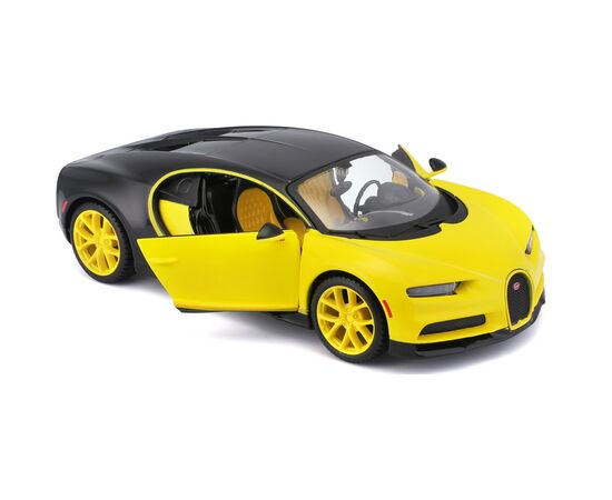 Машина Maisto Bugatti Chiron 1:24 Чорно-жовта (31514 black/yellow), зображення 7 Машина Maisto Bugatti Chiron 1:24 Чорно-жовта (31514 black/yellow), зображення 7