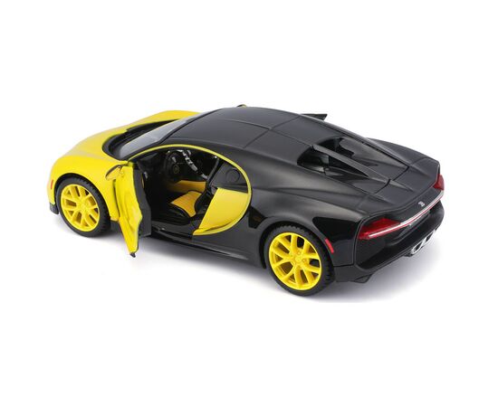 Машина Maisto Bugatti Chiron 1:24 Чорно-жовта (31514 black/yellow), зображення 8 Машина Maisto Bugatti Chiron 1:24 Чорно-жовта (31514 black/yellow), зображення 8