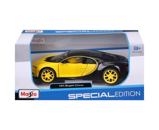 Машина Maisto Bugatti Chiron 1:24 Черно-желтая (31514 black/yellow)