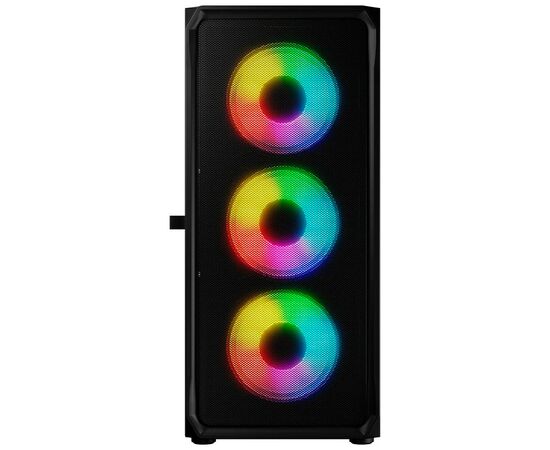 Корпус Logic concept PORTOS MESH+GLASS ARGB fans 4x120mm BLACK (AT-PORTOS-10-0000000-0002), зображення 3 Корпус Logic concept PORTOS MESH+GLASS ARGB fans 4x120mm BLACK (AT-PORTOS-10-0000000-0002), зображення 3
