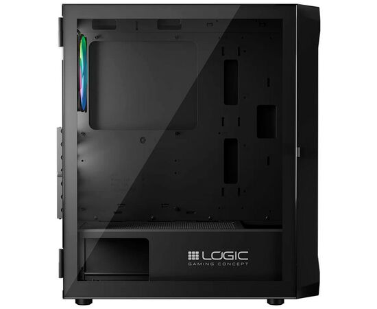 Корпус Logic concept PORTOS MESH+GLASS ARGB fans 4x120mm BLACK (AT-PORTOS-10-0000000-0002), зображення 5 Корпус Logic concept PORTOS MESH+GLASS ARGB fans 4x120mm BLACK (AT-PORTOS-10-0000000-0002), зображення 5