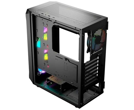 Корпус Logic concept PORTOS MESH+GLASS ARGB fans 4x120mm BLACK (AT-PORTOS-10-0000000-0002), зображення 9 Корпус Logic concept PORTOS MESH+GLASS ARGB fans 4x120mm BLACK (AT-PORTOS-10-0000000-0002), зображення 9