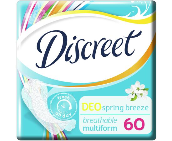 Щоденні прокладки Discreet Deo Spring Breeze 60 шт (8001090170316/4015400179757), зображення 3 Щоденні прокладки Discreet Deo Spring Breeze 60 шт (8001090170316/4015400179757), зображення 3