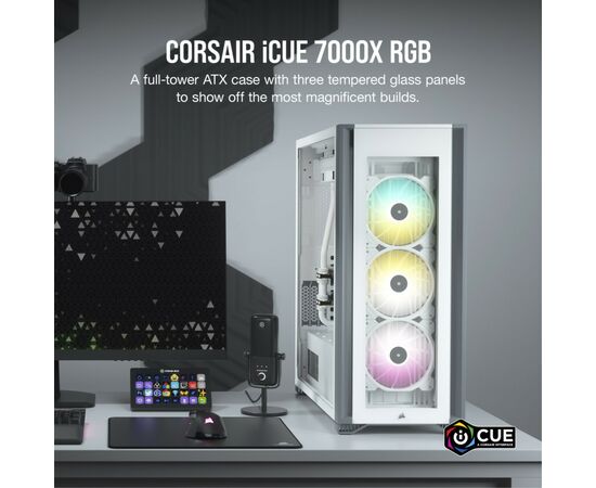 Корпус Corsair iCUE 7000X RGB Tempered Glass White (CC-9011227-WW), изображение 11 Корпус Corsair iCUE 7000X RGB Tempered Glass White (CC-9011227-WW), изображение 11