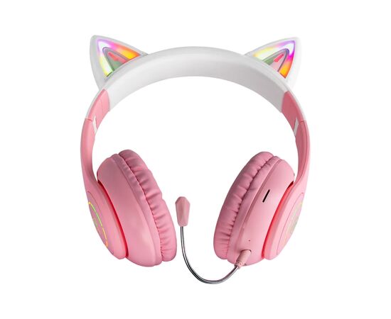 Наушники Defender FreeMotion B505 LED Bluetooth Pink (63505), изображение 4 Наушники Defender FreeMotion B505 LED Bluetooth Pink (63505), изображение 4