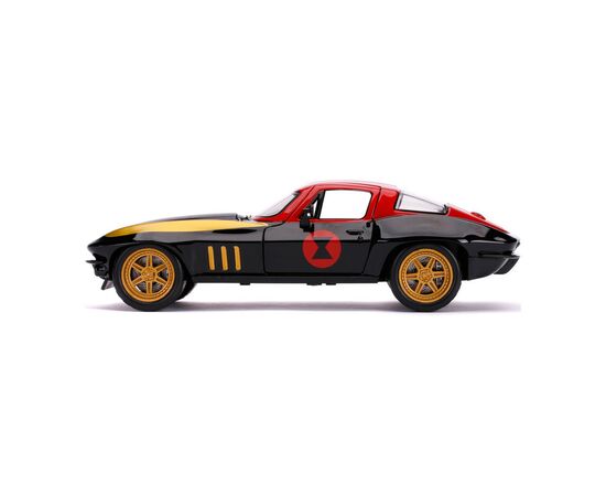 Машина Jada металлическая Марвел Мстители Chevrolet Corvette (1966) + фигурка Черной вдовы 1:24 (253225014), изображение 10 Машина Jada металлическая Марвел Мстители Chevrolet Corvette (1966) + фигурка Черной вдовы 1:24 (253225014), изображение 10