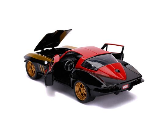 Машина Jada металлическая Марвел Мстители Chevrolet Corvette (1966) + фигурка Черной вдовы 1:24 (253225014), изображение 5 Машина Jada металлическая Марвел Мстители Chevrolet Corvette (1966) + фигурка Черной вдовы 1:24 (253225014), изображение 5